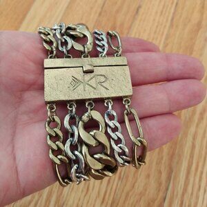 Silpada KR Chunky Chain Bracelet Multi-Stand Statement Jewellery